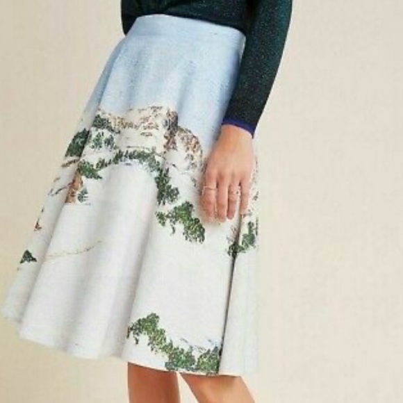 Corey Lynn Calter NWOT Wonderland Midi Skirt Large Winter Ski Print - Picture 5 of 16
